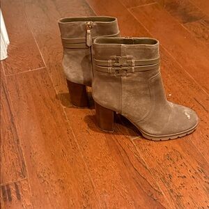 Tory Burch Tan Suede Heeled Boots